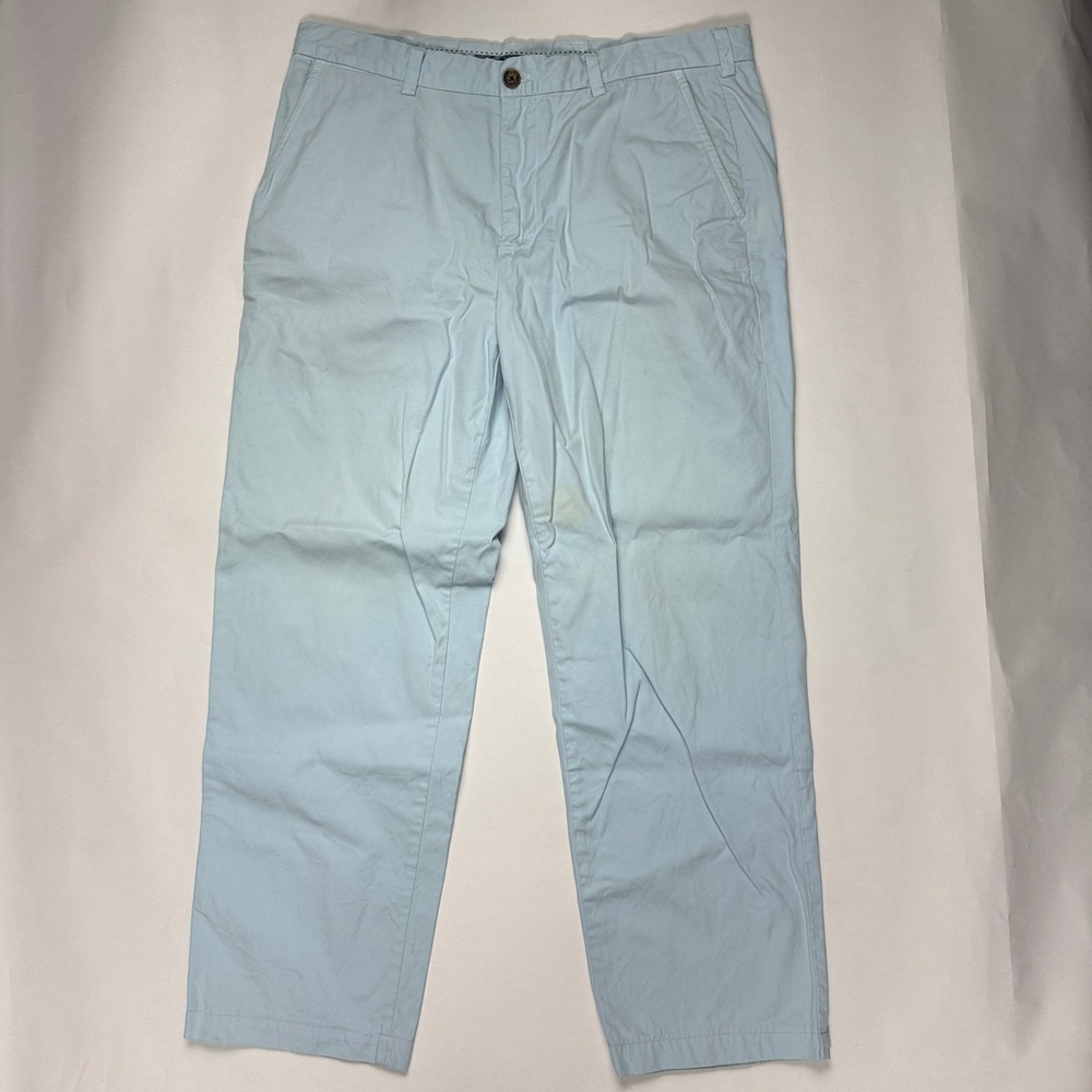 Vintage Brooks Brothers 1818 Mens Chinos Light Blue Flat Front Pants 38x29
